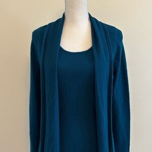 Neiman Marcus | Women's Cashmere Teal Cardigan and Tank